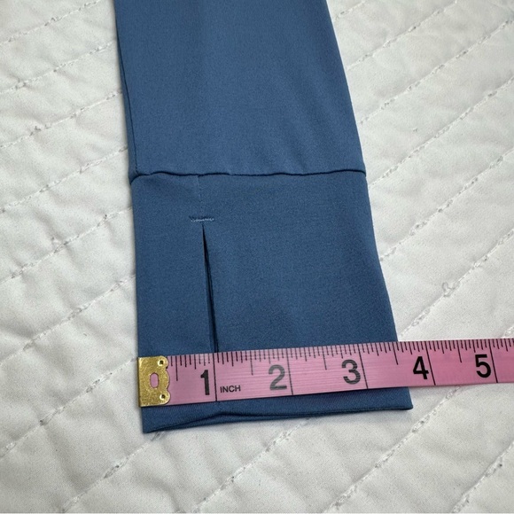 SPANX Soft Spot Wrap Back Indigo Haze Butter Long Sleeve T-Shirt Size M - Picture 9 of 16